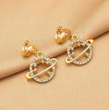 XE086 - Drop Star Long Earrings