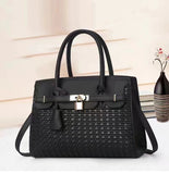 H2004 - Elegant Textured Tote Handbag
