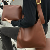 H1994 - Retro Korean 2pc Tote Fashion Bag