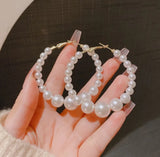 XE155 - Elegant Pearl Ring Earrings