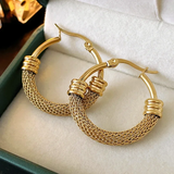 XE156 - Retro Golden Hook Earrings