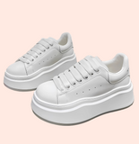 SH389 - Casual White Chunky Canvas Shoes